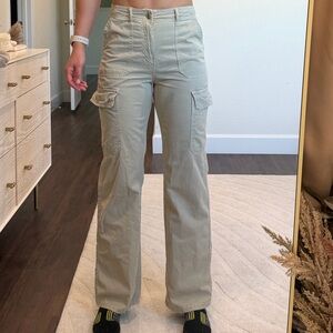 Zara Light Green Cargo Pants
